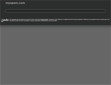 Tablet Screenshot of myspam.com